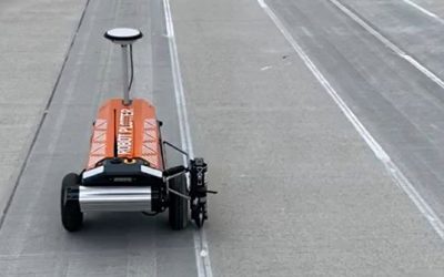 Robot Plotter at work at Stuttgart airport